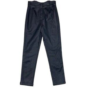 Retrofete Revolve Pants Asymmetrical High Rise Tally Skinny Crop Sheen Medium